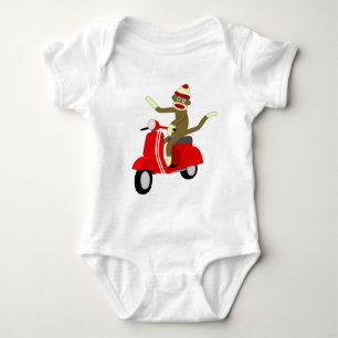 Socken-Affevespa-Roller Baby Strampler