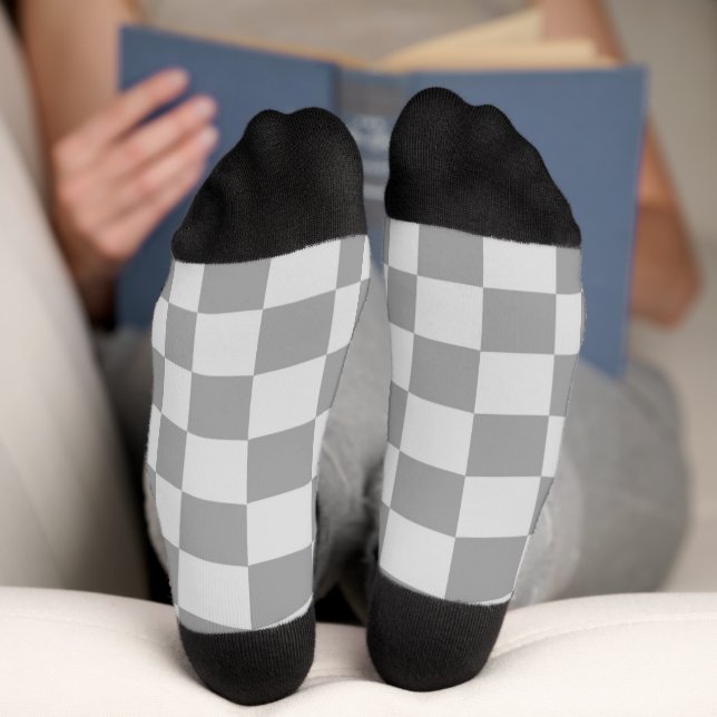 Socken aus grauen Blöcken (Unterseite)