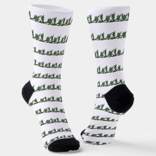Socken - Blätter aus grünem Eisen