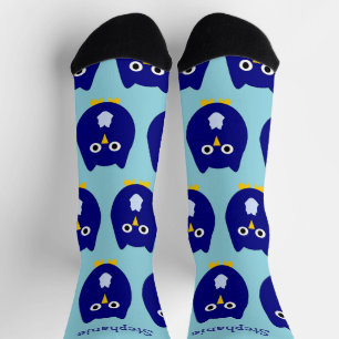 Socken Blue Owl Design