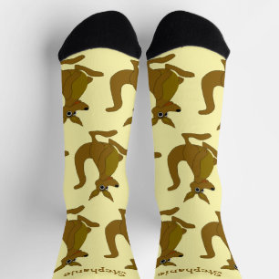 Socken braunes Känguru-Design
