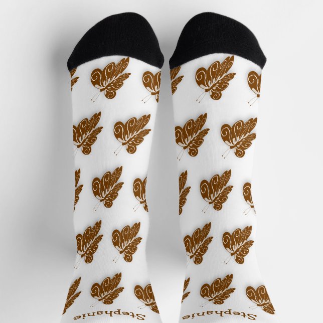 Socken Chocolate Butterfly Design (Oben)