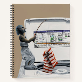 Socken Criminal Fishing Diief Fantasy Art Notebook Notizbuch