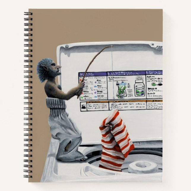 Socken Criminal Fishing Diief Fantasy Art Notebook Notizbuch (Vorderseite)