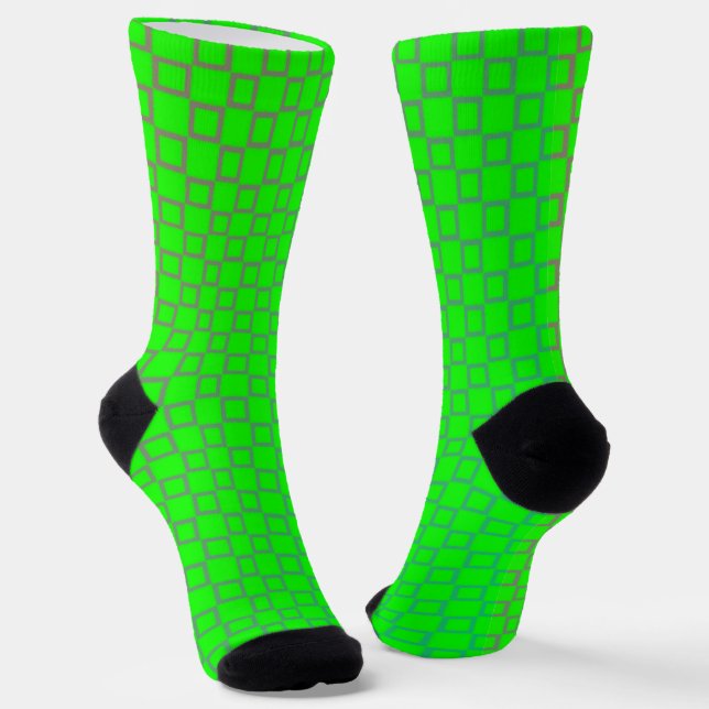 Socken der Crew Men, Limon Light Green Classic Des (Gewinkelt)