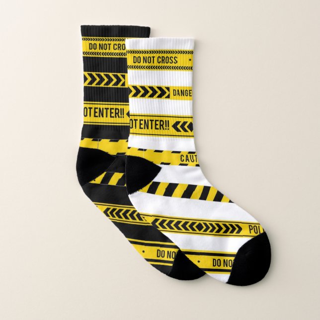 Socken für das Design von schwarzen, weißen Kautio (Paar)