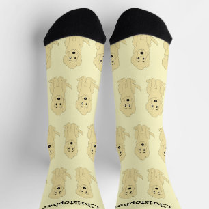 Socken gelbes Goldendoodle-Design