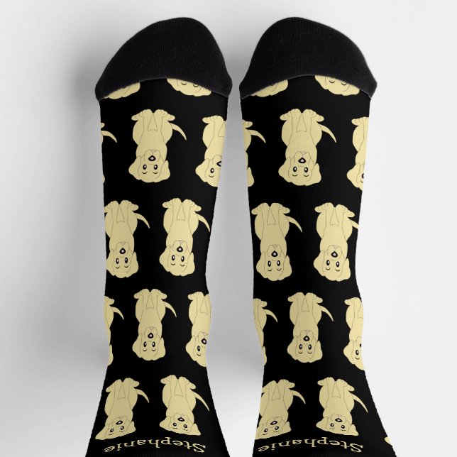 Socken Gelbes Labrador Hunddesign (Oben)