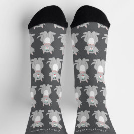 Socken Gray Cat Design