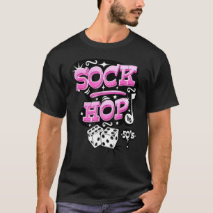 Socken Hop Costume Rock and Roll Vintag 50er R T-Shirt