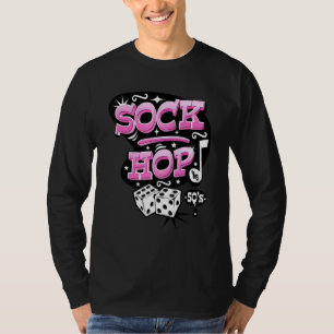 Socken Hop Costume Rock and Roll Vintag 50er R T-Shirt