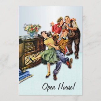 Socken-Hopfenoffenes Haus-Party-Gewohnheit Retro Einladung