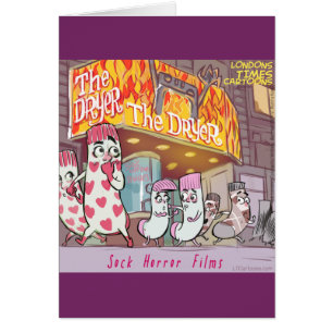 Socken Horror filmt den Trockner Funny