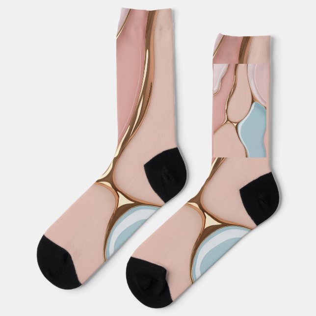 Socken im stilvollen abstrakten Grafikdesign (Linkes Detail)