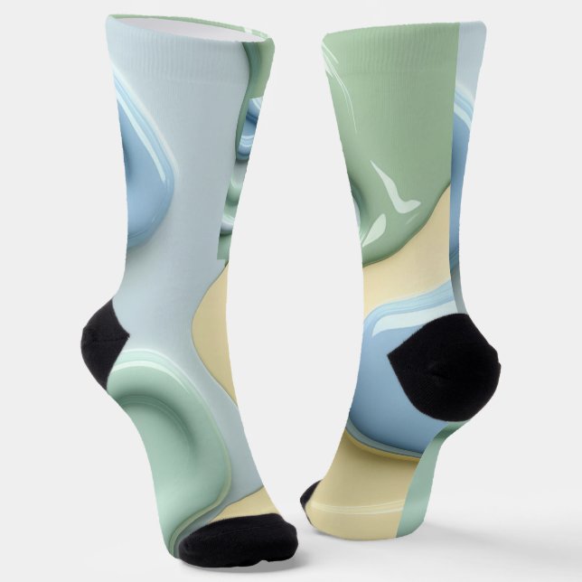 Socken im stilvollen abstrakten Grafikdesign (Gewinkelt)
