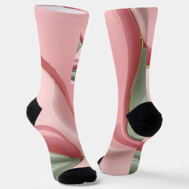 Socken im stilvollen abstrakten Grafikdesign (Gewinkelt)