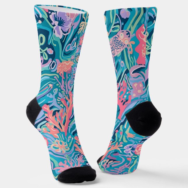 Socken in stylischer Grafik (Gewinkelt)