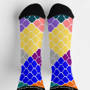 Socken mehrfarbig marokkanisches Musterdesign