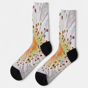 Socken mit Abstraktem Pastelldesign