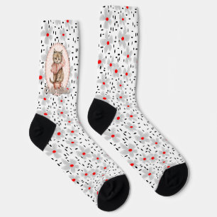 Socken mit Applikation eines kleinen Kätzchens