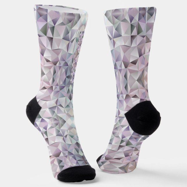 Socken mit geometrischem Muster und pastellfarbene (Gewinkelt)