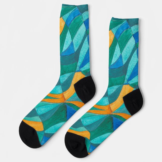 Socken mit Kritzeleien von Jill (Linkes Detail)