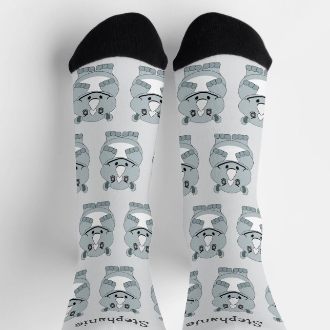 Socken Nashorn Design (Oben)