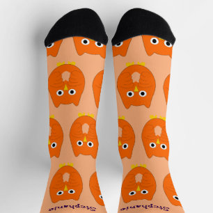 Socken Oranges Eulen-Design