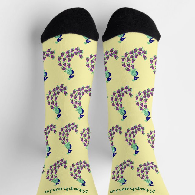 Socken Pfau Design (Oben)