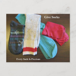 Socken Postkarte geben