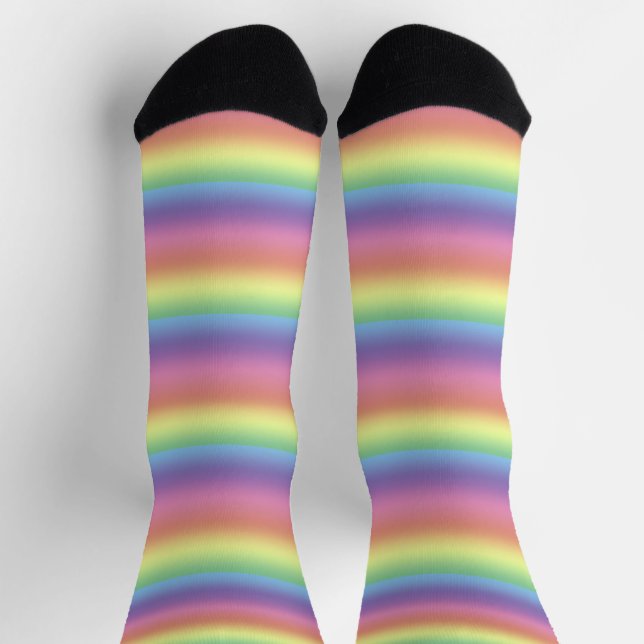 Socken - Rainbow - Pastellfarben (Oben)