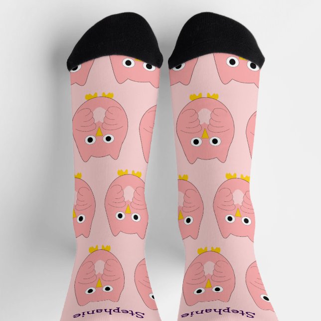Socken rosa Schüssel Design (Oben)