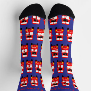 Socken Roter Doppeldecker-Design