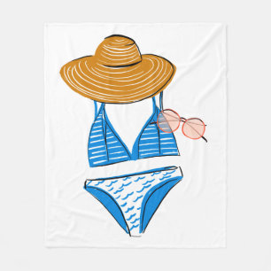 Socken Sie die Sonne auf - Blue Swimsuit 2 Fleecedecke