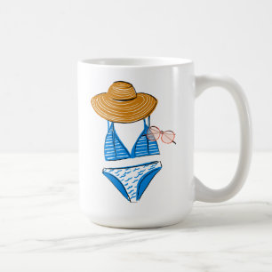 Socken Sie die Sonne auf - Blue Swimsuit 2 Kaffeetasse