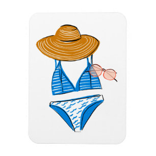 Socken Sie die Sonne hoch - Blue Swimsuit 2 Magnet
