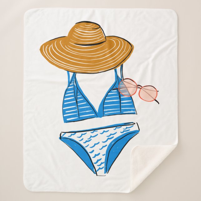 Socken Sie die Sonne hoch - Blue Swimsuit 2 Sherpadecke (Vorderseite)