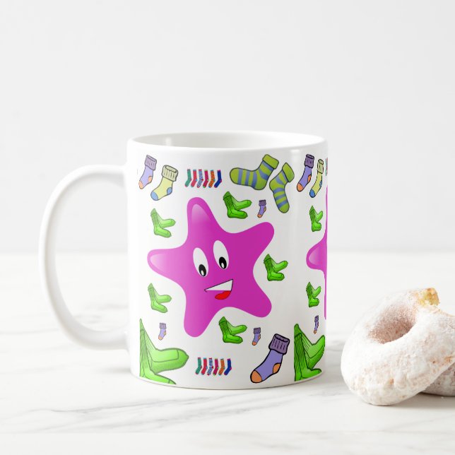 Socken-Tasse Kaffeetasse (Mit Donut)