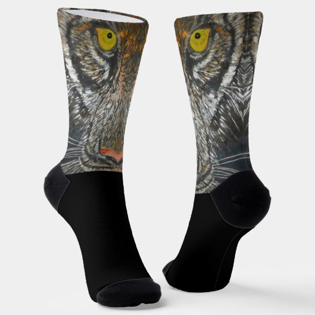 Socken - Tiger-Gesicht (Gewinkelt)