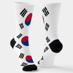 Socken unter der Flagge Südkoreas