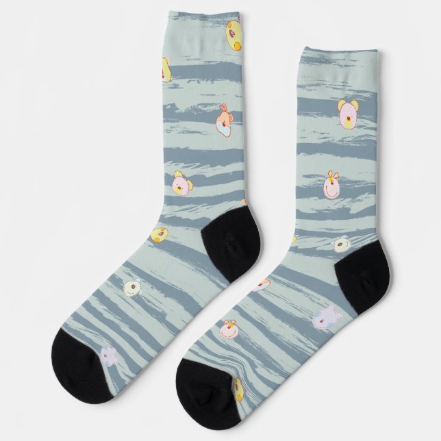 Socken – Whimsy-Gesichter (Linkes Detail)