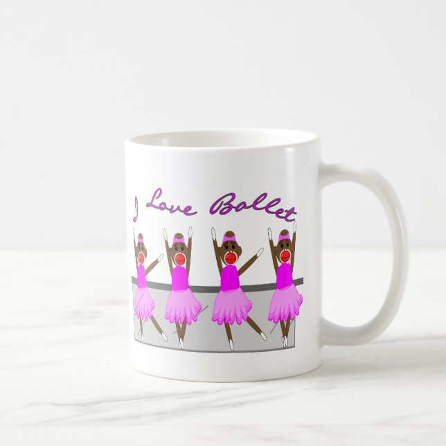 Sockenaffe   "ICH LIEBE-BALLETT " Tasse (Rechts)