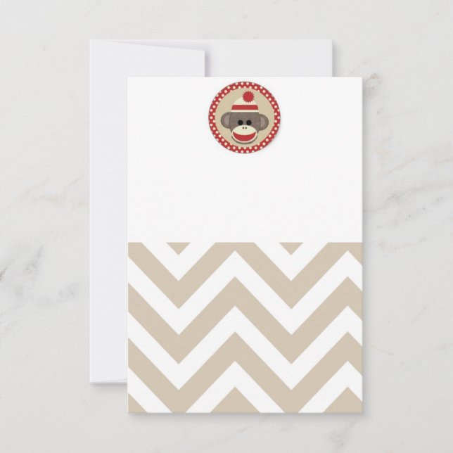 Sockenaffeeinladung Einladung (Vorderseite)