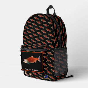 Sockeye Lachs in Rot Bedruckter Rucksack