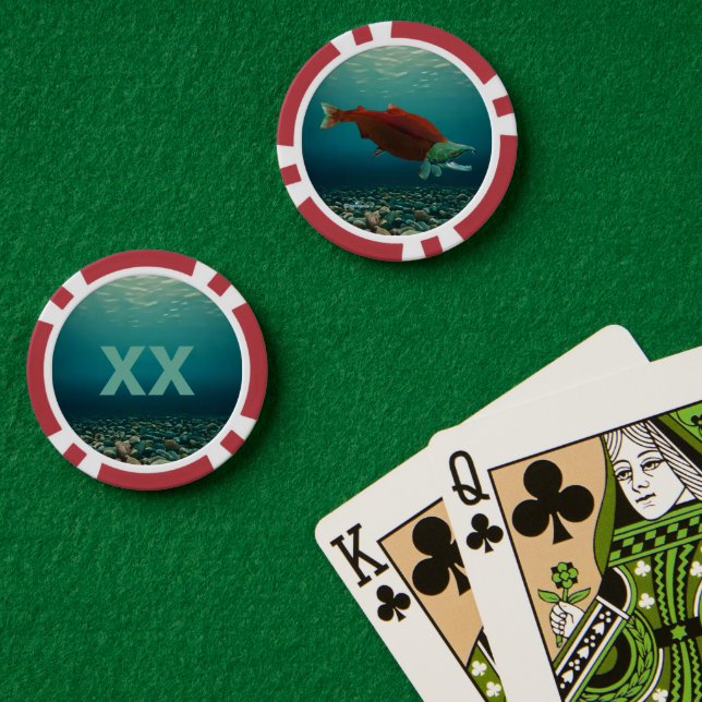Sockeye Lachs Pokerchips (Pokertisch (doppelt))