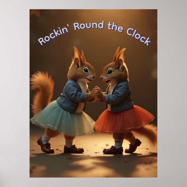 SockHop-Eichhörnchen Poster (Vorne)
