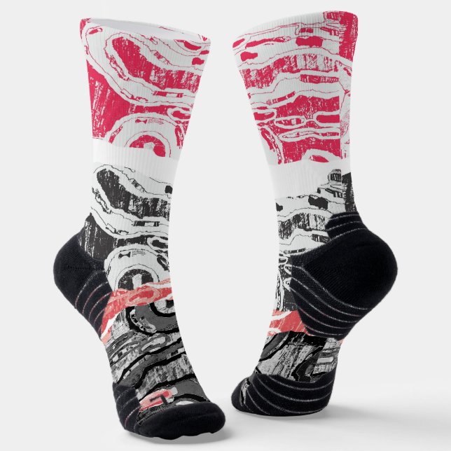Socks – Abstract Land Socken (Gewinkelt)