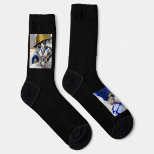 #Socks cats 3&4 Hat Model, Cat Eyes Socken