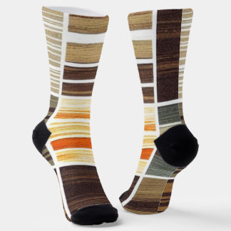 Socks Moderne Herbst Wavy Lines Earth Tones Socken