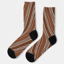 Socks Moderne Herbst Wavy Lines Earth Tones